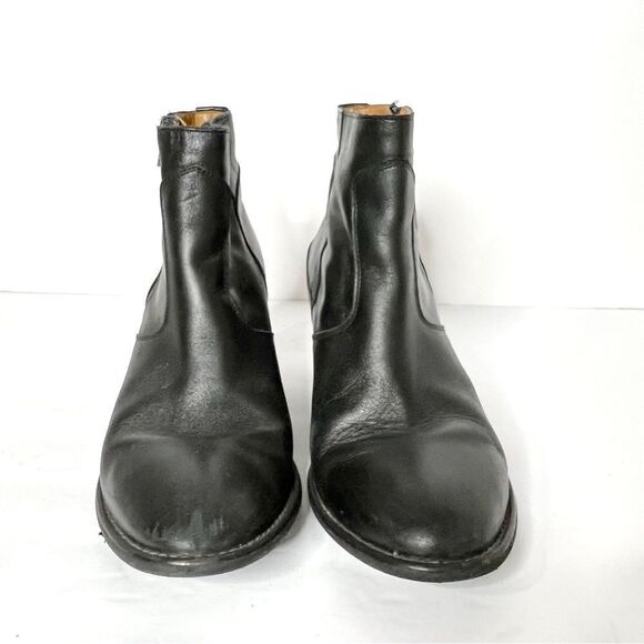 Hunter Black Ankle Zipper Heeled Booties - Picture 5 of 8